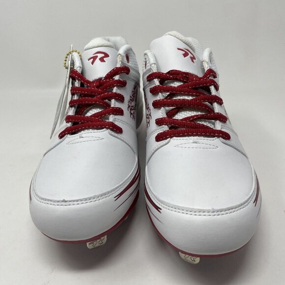 Ringor Flite Spikes Softball Metal Cleats Womens 10 Rising Tide White Red Wave‎ - Picture 4 of 9